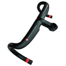 2020 New Integrated Full Carbon Road Bike Handlebar With Computer Mount Bike Handle Bent Bar Inner Routing 400-440*80-120mm 2024 - buy cheap