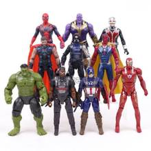 Christmas gift Marvel Avengers 3 Black Panther Action Figures Toys Set Hulk Captain America Spiderman Thanos Iron Man Hulkbuster 2024 - купить недорого