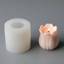 Scented Mold 3D Reusable Tulip Flower Shape Soft Handmade Candle Mold for Home Party DIY Aromatherapy Epoxy Candle Mould 2024 - buy cheap
