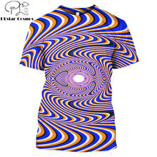 PLstar Cosmos Brand clothing 2019 New Fashion trippy Men T-Shirt Psychedelic swirl Printed 3d Women Men summer Cool t shirt 2024 - buy cheap