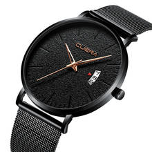 CUENA Top Luxury Brand Ultra-thin Business Quartz Watch Mens Casual Mesh Steel Gold Waterproof Sport Watch Man Relogio Masculino 2024 - buy cheap