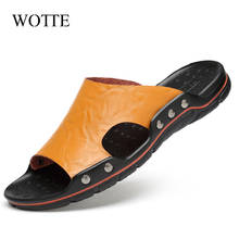 WOTTE  Summer Cool Slippers Mens Fashion Beach Shoes Men Flip Flops Casual Sandals Male Outdoor Slipper Big Size Shoes 47 48 2024 - buy cheap