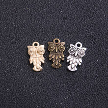 20pcs/lot 11*20mm Antique Bronze Color Alloy Animals Small Owl Charms Jewelry Pendant Findings 2024 - buy cheap