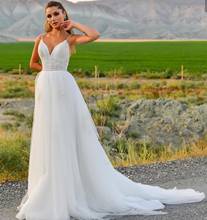 Wedding Dress A-Line Sweetheart Speghetti Strap Boho Beach 2020 Elegant Floor Length Bridal Gowns Cheap Women Brides Sweetheart 2024 - buy cheap