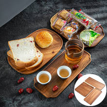 1Pc Fashion Wooden Storage Tray Portable Snacks Dried Fruit Display Plate Kitchen Dessert Cake Dish 2024 - buy cheap
