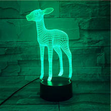 3D LED Acrylic Deer Light Colorful Changing Touch Switch Table Lamp Remote Control Night Light Home Bedroom Decor 522 2024 - buy cheap