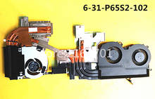 Novo ventilador do dissipador de calor do radiador de refrigeração da cpu do portátil gpu para thunderobot tr st pro clevo p670hp p670rp p671rp p671rs 6-31-p65s2-102 2024 - compre barato