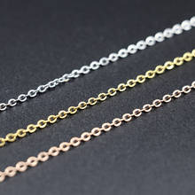 1 paquete/lote de cadenas de eslabones de acero inoxidable, 1,5mm, 2mm, oro rosa/oro Rolo, collar, pulsera, cadena para joyería DIY 2024 - compra barato