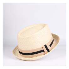 Шляпа соломенная для мужчин и женщин, Панама с закругленными полями, Пляжный головной убор, лето 2024 - купить недорого