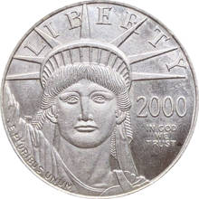 Estados Unidos América 2000 W In God We Trust Liberty moneda US $50 media onza 1/2 lingotes moneda conmemorativa chapada en plata copia 2024 - compra barato