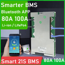 Защитная Плата Smart BMS 21S для литий-ионных, литий-железо-фосфатных аккумуляторов, 72 в, 40 А, 60 А, 80 А, 100 А 2024 - купить недорого