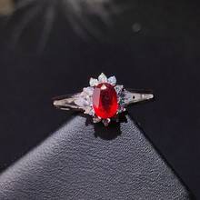New Shop Promotion Natural Ruby Lady Ring Color Good 925 Silver Mosaic Explosion Recommended 2024 - buy cheap