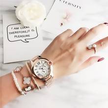 Relógio feminino com pulseira dourada, relógio de pulso feminino fashion, de marca de luxo, criativo, quartzo, presente 2024 - compre barato