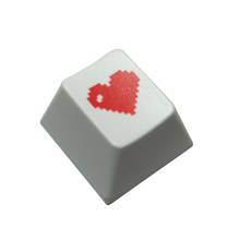 Escultura Dip Dye de 4 cerezas rojas, tapa de tecla de teclado PBT, Pixel Heart grabado, 1XCB 2024 - compra barato