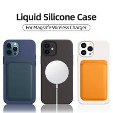 Silicone líquido magnético caso do telefone para o iphone 11 12 pro max sem fio de carregamento capa para o iphone xs max xr x 12 coque proteção 2024 - compre barato