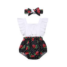 0-24M Newborn Infant Baby Girl Flower Rompers Summer Sleeveless Ruffles Jumpsuit Playsuit Baby Girl Clothes 2024 - buy cheap