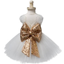 Vestido de bautizo blanco para niña, tutú de fiesta de princesa, baile de Año Nuevo, 1 año, vestido de cumpleaños para niña, vestido de Bautismo 2024 - compra barato