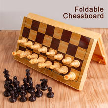 2019 New Chess Portable Travel Chess Set Plastic Chess Game Magnetic Chess Pieces Folding Chessboard as Gift Toy BSTFAMLY I66 2024 - buy cheap