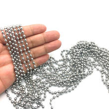 5 Meters/Lot 1.5/2.0/2.4/3.0mm Stainless Steel Beaded Ball Bulk Ball Bead Chains For DIY Necklaces Jewelry Making Accessories 2024 - buy cheap