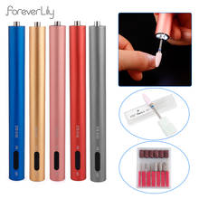 12000RPM USB Portable Nail Drill Machine Nail Salon Mini Nail Polishing Pen Manicure Grinding Tool with 6Pcs Nail Drill Bits 2024 - buy cheap