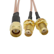 Sma macho para dupla sma fêmea conector divisor 50ohm rg316 cabo coaxial y tipo cabo de extensão para wifi antena 2024 - compre barato