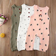 Newborn Infant Baby Girl COTTON&LINEN Clothes Jumpsuit Romper Outfits 0-24M 2024 - buy cheap
