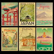 Visit Japan Tokyo Travel Canvas Painting Vintage Wall Art Kraft HD Posters and Prints Coated Pictures Anime Home Decoration Gift 2024 - buy cheap