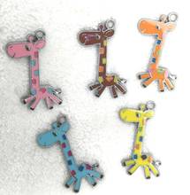 10 pçs girafa charme colar/pulseira/brincos pingentes diy jóias fazendo acessórios T-49 2024 - compre barato