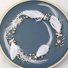 Tiaras-accesorios para el cabello de plumas para mujer, tocado de lujo elegante, estilo occidental, para fiesta de boda, tocado de moda 2024 - compra barato