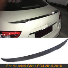 Углеродное волокно автомобильный спойлер на задний багажник, крыло для Maserati Ghibli SQ4 2014 2015 2016 задний багажник крышка багажника спойлер крыла губ 2024 - купить недорого