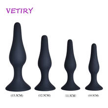 VETIRY Silicone Anal Plug Butt Plug Anus Stimulation Massage Prostate Massage Sex Toys for Women Men Gay S/M/L/XL 2024 - buy cheap