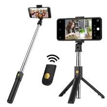 Bastão de selfie compatível com bluetooth, mini tripé monopé portátil e dobrável com controle remoto e câmera extensível 2024 - compre barato