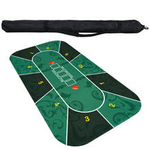 1.2m Deluxe Suede Rubber Texas Hold'em Pokers Tablecloth with Flower Pattern Casino Poker Set Board Game Mat Poker Accessory 2024 - купить недорого