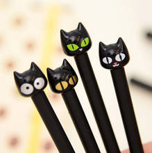 48 pcs/lot Cute Black Cat Gel Pen Kawaii 0.5mm Ink Pen Korean stationery Kids Gift Office school writing supplies 2024 - buy cheap