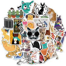 50pcs cute Daily cat Stickers Flakes For car Decoration Diy Hand-drawn comics girl schoolboy Scrapbooking Children Sticker 2024 - buy cheap