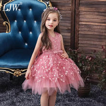 Retail New Style Summer Flower embroidery Baby Girl Dress Wedding Girls Kids Party Dress Bow Princess Elegant Dress 1-5Years 2024 - buy cheap