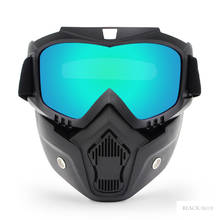 Máscara de esquí para Snowboard, gafas de esquí para moto de nieve, a prueba de viento, protección UV para Motocross, gafas de motocicleta con filtro de boca, cabeza a juego 2024 - compra barato