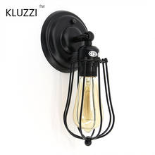 Loft American vintage wall lamp indoor light Cage Industrial lamps sconce lampara pared bedroom for home lighting 110V/220V E27 2024 - buy cheap