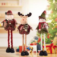 Figuras retráctiles de Papá Noel y muñeco de nieve para niños, figuritas de pie, adornos para árbol de Navidad, regalos de Navidad, 38-110cm 2024 - compra barato
