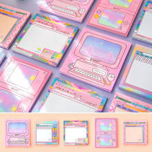 Creative computer game machine modeling Memo Pad Pink girl heart N Times Sticky Notes Memo Notepad Bookmark Gift Stationery 2024 - buy cheap