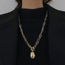 Collar de doble capa para mujer, colgante Irregular, sencillo, largo, geométrico, joyería al por mayor 2024 - compra barato