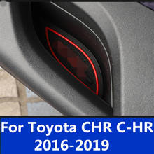 Для Toyota CHR C-HR 2016-2019 накладка на дверную канавку подставка для воды противоскользящая внутренняя Автомобильная центральная консоль подстаканник pad Автомобильная водная подставка 2024 - купить недорого