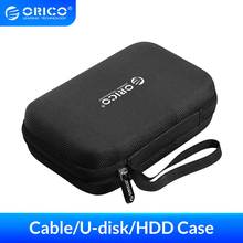 ORICO жесткий чехол Сумка Внешний Аккумулятор Чехол для 2,5 жесткого диска u-диск USB кабель внешняя сумка для хранения SSD HDD корпус ящики для хранения 2024 - купить недорого