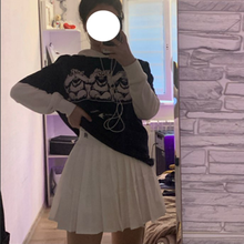 Black White Pleated Skirt Short Woman Elastic Waist Mini Skirts Sexy Cosplay Cute Girls Summer Embroidery Mini Tennis Skirt New 2024 - buy cheap