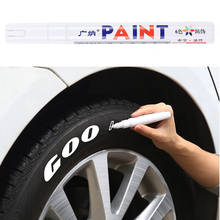 1pcs White Car Scratch Repair Paint Tire Pen Metal Permanent Paint Marker Car Paint Pen Waterproof Motorcycle Tyre Maintain 2024 - buy cheap