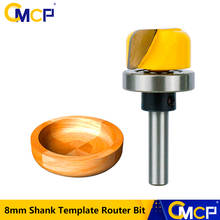 Cmcp 8mm shank modelo roteador bit 1-1/8 "diâmetro tigela & bandeja roteador bit cortadores de carboneto para madeira 2024 - compre barato