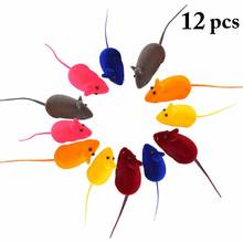 12PCS Squeaky Rat Cat Toys Interactive Mice Cat Chew Toys Kitten Chase Toys False Mouse Cat Toy Pet Supplies Random Color 2024 - buy cheap