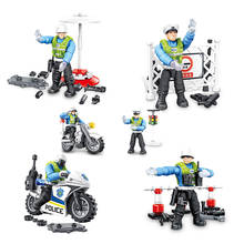 Figuras de acción de la policía de la ciudad, serie militar, desviación de tráfico, modelo, bloques de construcción, juguetes, regalos 2024 - compra barato