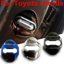 Flyj-capa de fechadura de porta de carro, 4 peças, proteção contra ferrugem, fechadura, cobertura para proteção de portas, para toyota corolla 2007 a 2019 2024 - compre barato