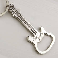 1pc Zinc Alloy Beer Guitar Bottle Opener Keychain Keyring Key Chain Key Ring Gift 2024 - buy cheap